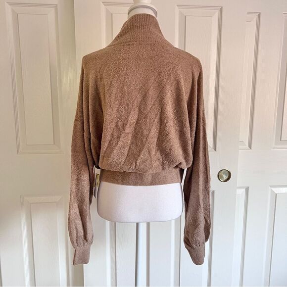 Spiritual Gangster Melody Zip Up Funnel Neck Sweater Camel Large NWT - Picture 5 of 7